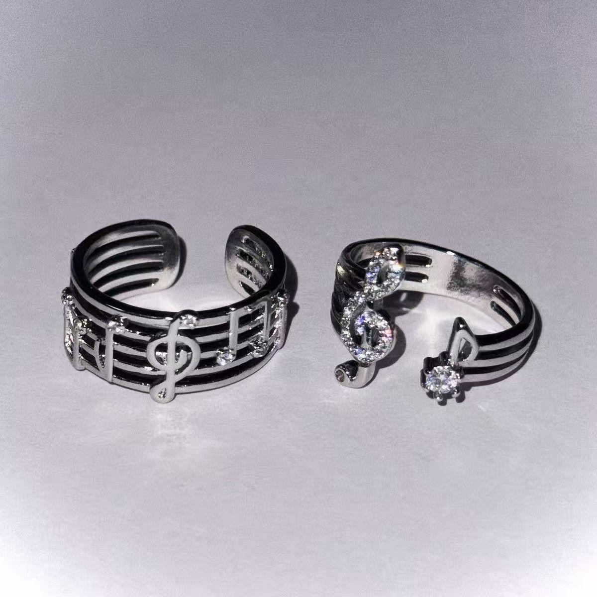 New Note Ring for Women 2026 New Foreign Trade Simple Fashion All-Match High-End Design Open Ring Ring