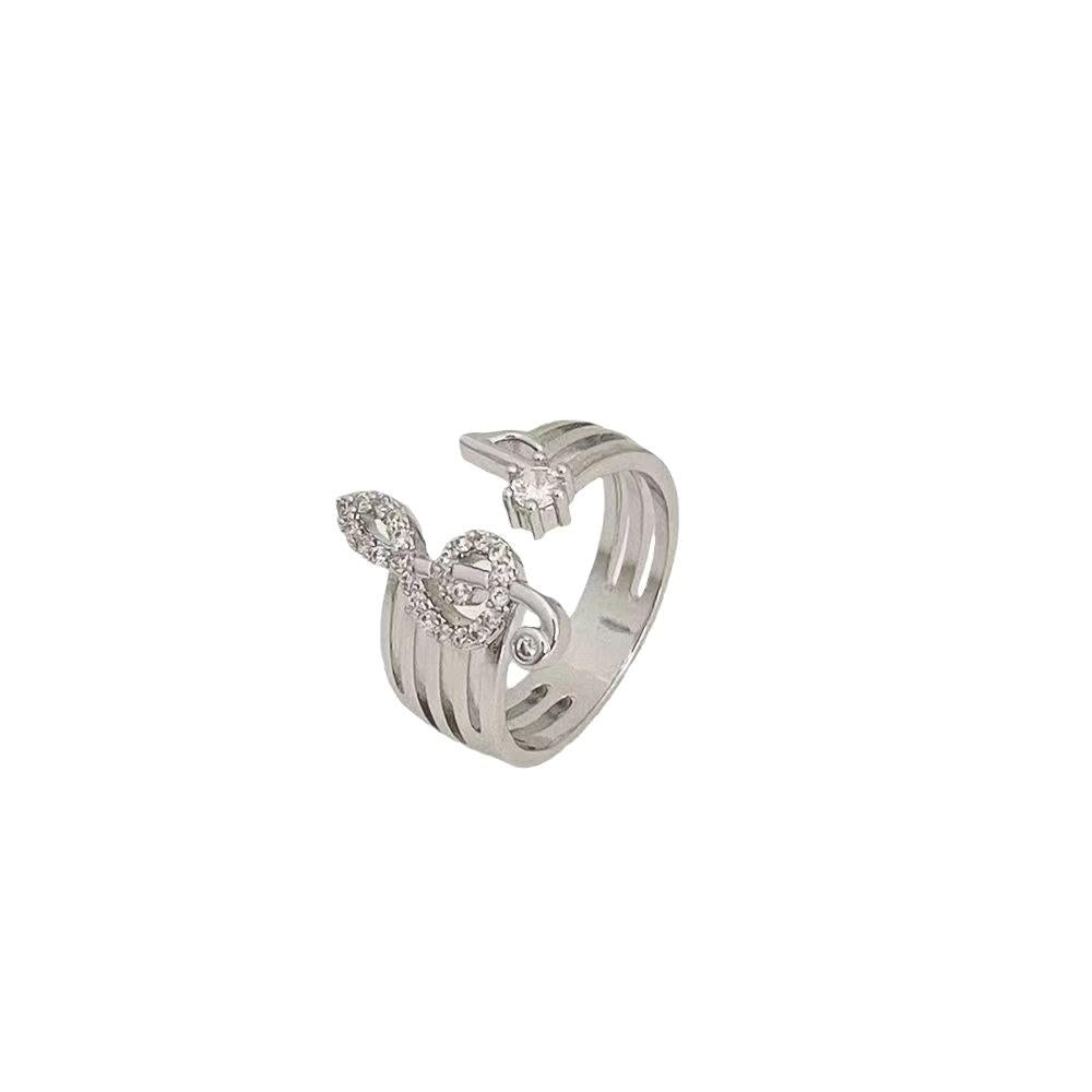 New Note Ring for Women 2026 New Foreign Trade Simple Fashion All-Match High-End Design Open Ring Ring