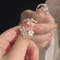Three-Dimensional Flower Ring Camellia Girlfriends Ring Niche Design Sense Light Luxury Simple Temperament Open Adjustable Ring