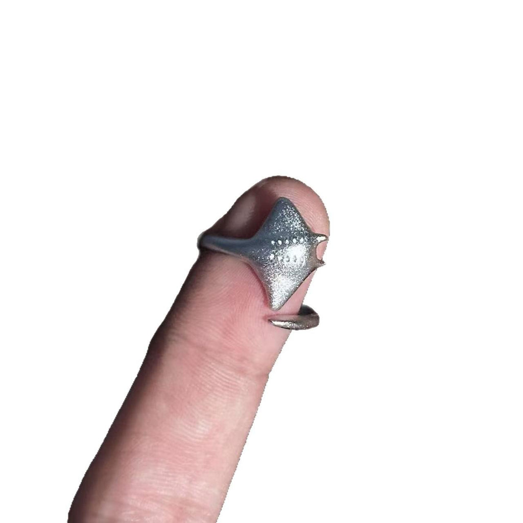 European and American Cross-Border Devil Fish Open Ring Ring Ins New Creative Ocean Style Manta Ray Personalized Fish Ring