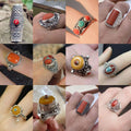 Tibetan Nepal Ring All-Match Elegant Jewelry Open Ring Ethnic Style New Retro Women's Fashion Tibetan Jewelry