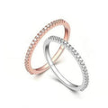 Jz002 Single Row Gold-Plated Fine Tail Ring Female Full Diamond Zircon Micro Diamond Ring Korean Joint Jewelry