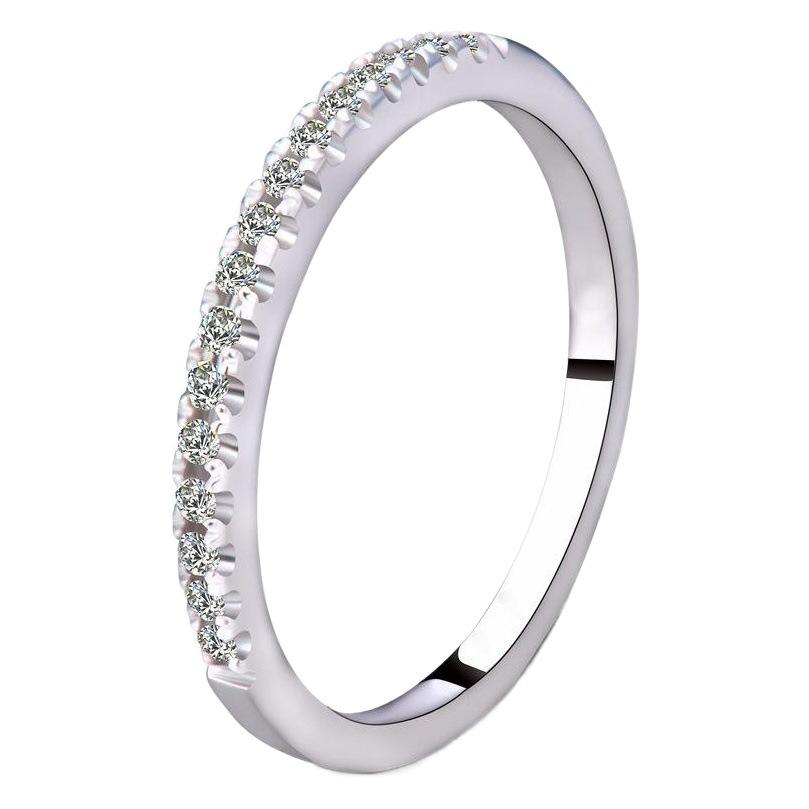 Jz002 Single Row Gold-Plated Fine Tail Ring Female Full Diamond Zircon Micro Diamond Ring Korean Joint Jewelry