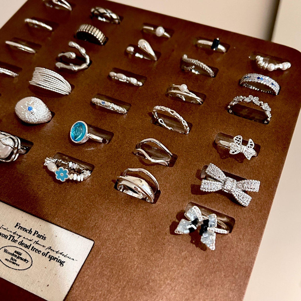 Wholesale Simple Zircon Plain Ring Female Niche Light Luxury High-Grade Index Finger Ring No Drop Color Open Ring New Product