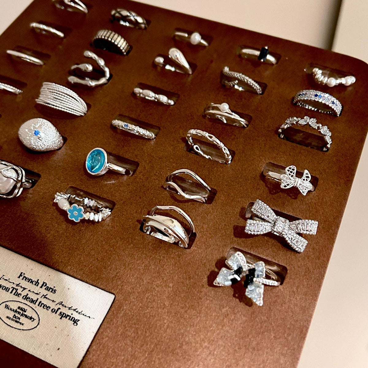 Wholesale Simple Zircon Plain Ring Female Niche Light Luxury High-Grade Index Finger Ring No Drop Color Open Ring New Product