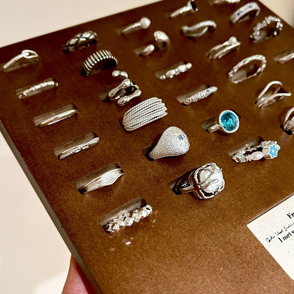 Wholesale Simple Zircon Plain Ring Female Niche Light Luxury High-Grade Index Finger Ring No Drop Color Open Ring New Product