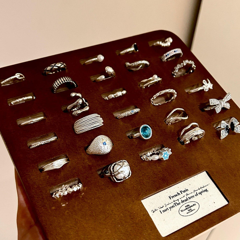 Wholesale Simple Zircon Plain Ring Female Niche Light Luxury High-Grade Index Finger Ring No Drop Color Open Ring New Product