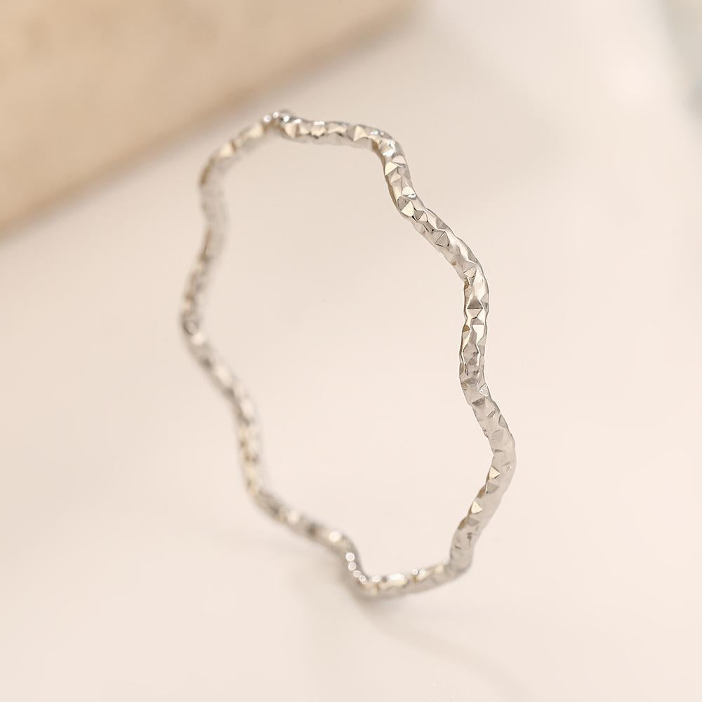 New Ultra-Fine Wave Twist Texture Titanium Steel Ring Female Niche Exquisite Design High-Grade Fashion Plain Ring Manufacturer