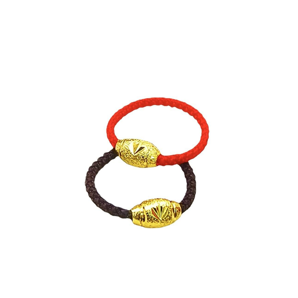 Wholesale Sand Gold Red Rope Ring Gold Plated TikTok Live Broadcast Non-Fading Doudou Couple Ring Lucky Beads Accessories