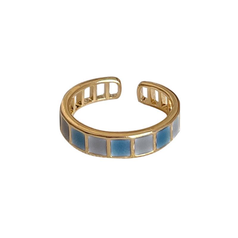 Emerald Design Ring Women's High-End Fashion Personality Cold Style Niche Open Index Finger Ring Ins Ring