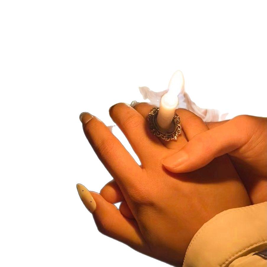 Creative Candle Ring Niche Ins Style Jewelry High Sense Birthday Gift Supplies for Friends