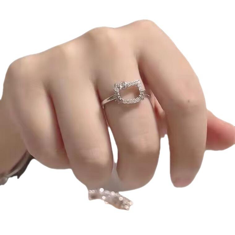 Kuaishou KT Cat Ring Girl Cartoon Soft Girl Ring Girlfriends Simple Gift for Girlfriend