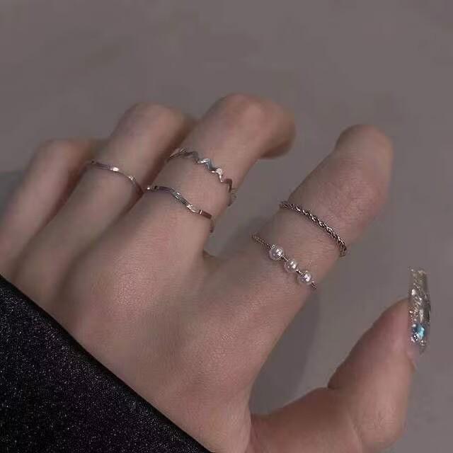 Blind Box Ring Ins Student Adjustable Cheap Ring a Few Cents Punk Retro Ring