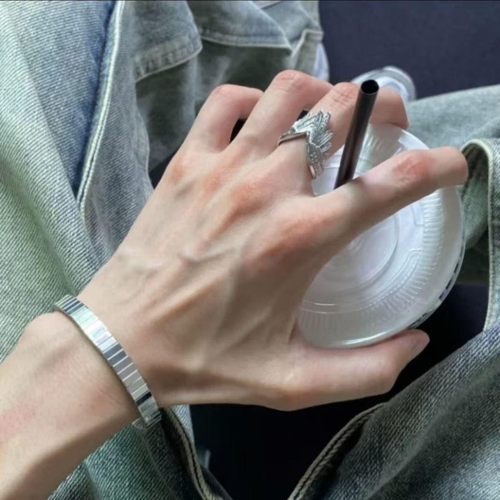 Angel Wings Wing Ring Men's Fashion Cool Feather Fashion Creative Wing Ring Retro