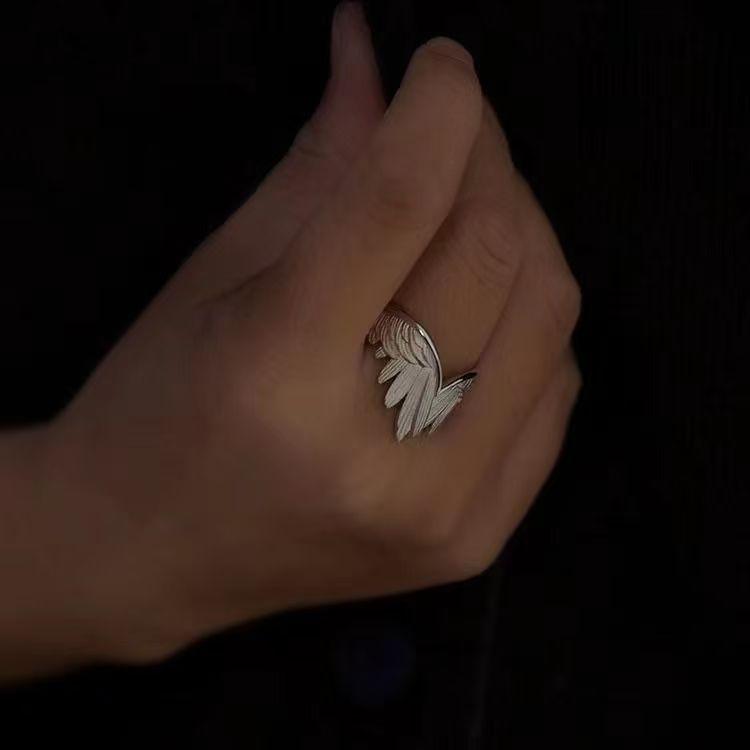 Angel Wings Wing Ring Men's Fashion Cool Feather Fashion Creative Wing Ring Retro