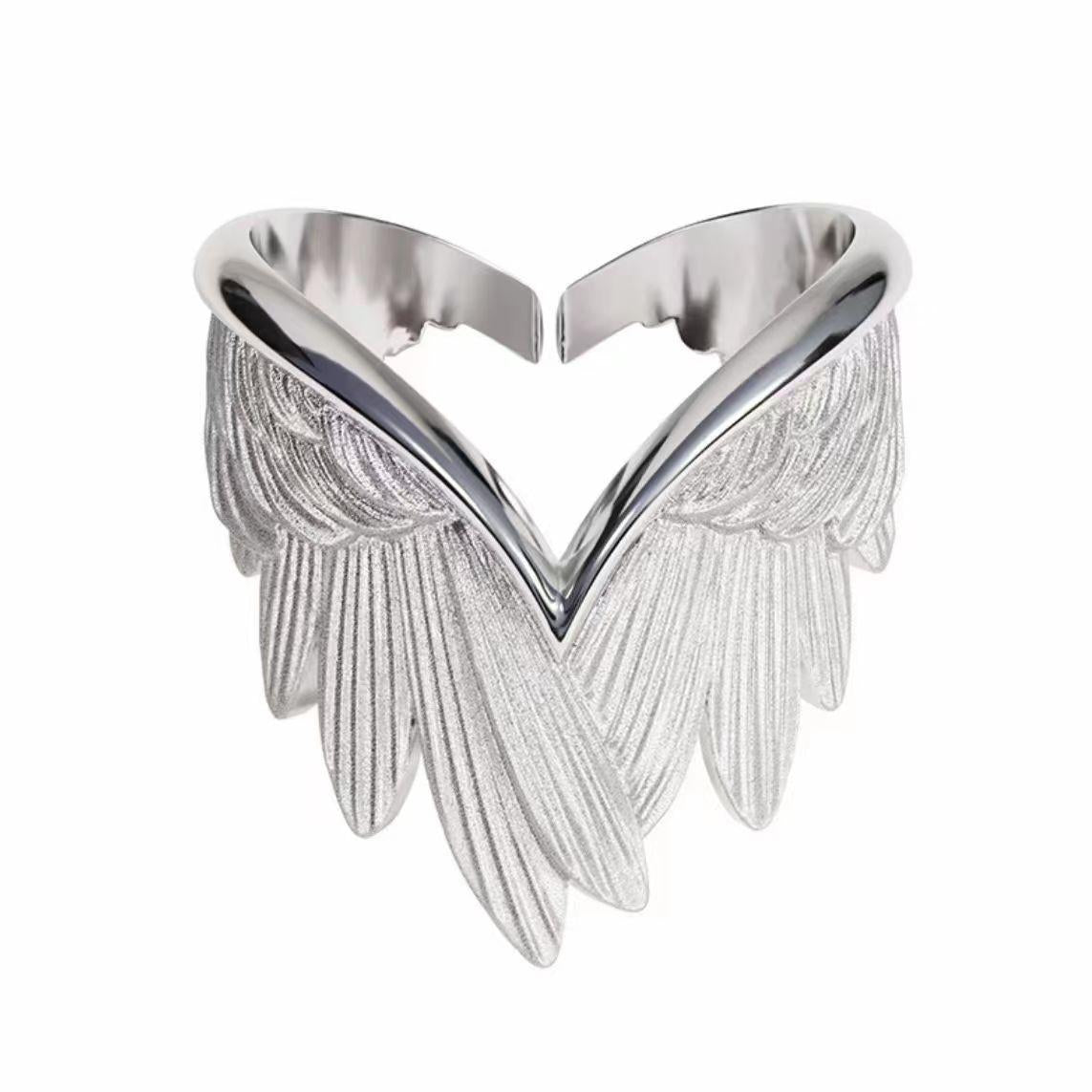 Angel Wings Wing Ring Men's Fashion Cool Feather Fashion Creative Wing Ring Retro
