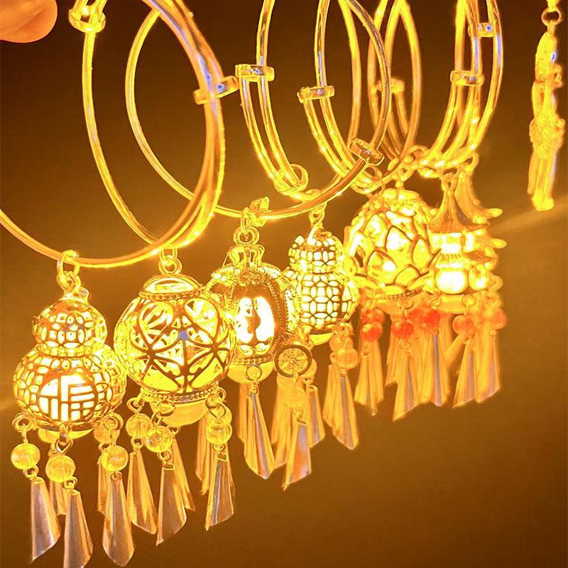 Ancient Style Luminous Bracelet One Step by One, One Step by One, the Emperor's Blessing Lamp 3,000 Hanfu Palace Lamp Bracelet