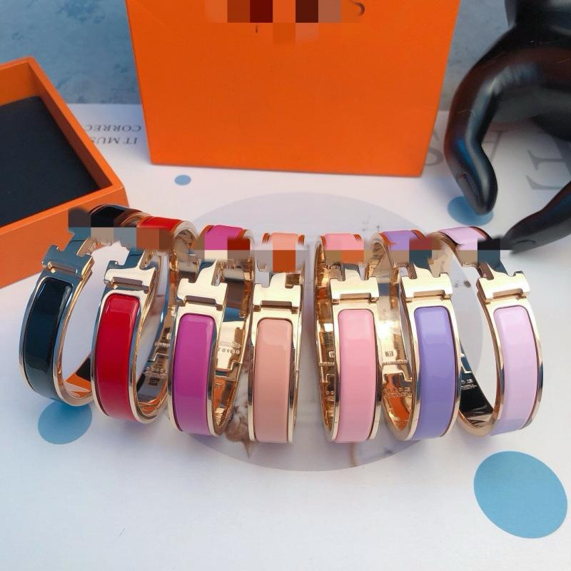 AIMA High Version H Letter Bracelet High Version Enamel Color Pig Nose Black Warrior Classic Jewelry Couple Bracelet