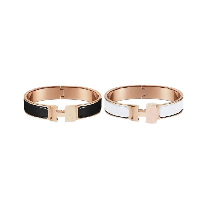 AIMA High Version H Letter Bracelet High Version Enamel Color Pig Nose Black Warrior Classic Jewelry Couple Bracelet