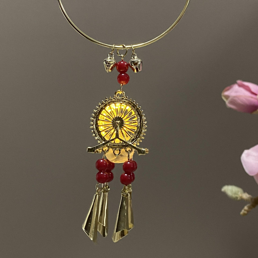 New Chinese Bell Luminous Bracelet Palace Style Bracelet with Light Ancient Style Jewelry Bracelet Daily Bracelet Hanfu Accessories
