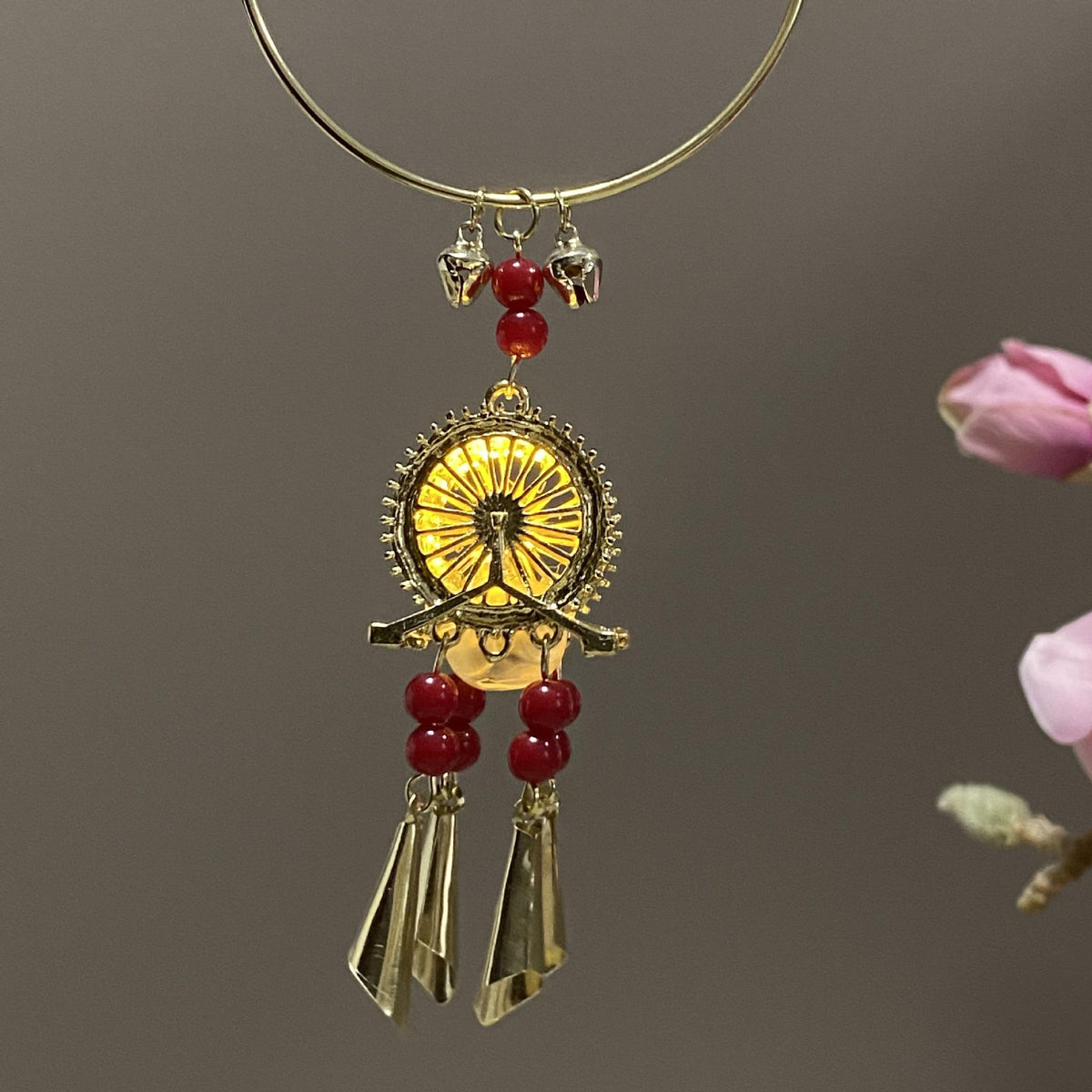 New Chinese Bell Luminous Bracelet Palace Style Bracelet with Light Ancient Style Jewelry Bracelet Daily Bracelet Hanfu Accessories