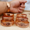 Pure Copper Bracelet 1.5cm Red Copper Large Bracelet Handmade Men's and Women's Red Copper Brass Glossy Thickened Copper Bracelet