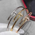 Ka Jia 1;1 High Version Bracelet Cnc Nail Head and Tail Diamond Glossy Coarse Version Fine Ring Full Diamond Solid Bracelet