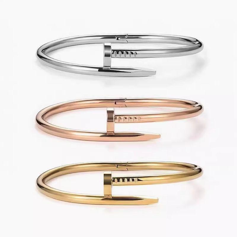 Ka Jia 1;1 High Version Bracelet Cnc Nail Head and Tail Diamond Glossy Coarse Version Fine Ring Full Diamond Solid Bracelet