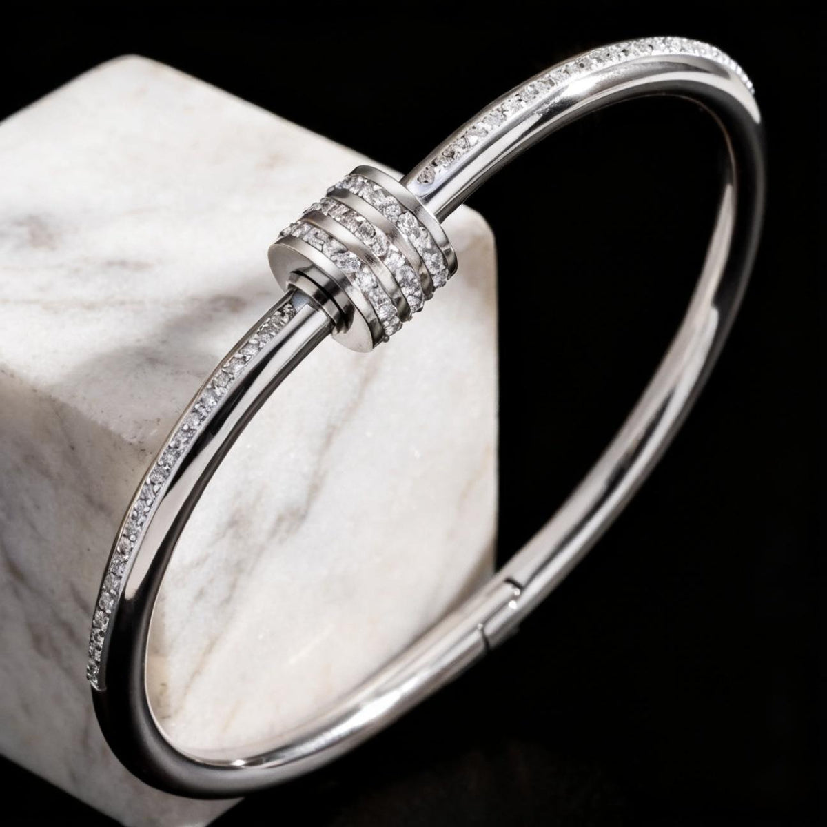 Stainless Steel Bracelet Zircon Titanium Steel Bracelet Female Fashion High Sense Bracelet Niche Temperament All-Match Bracelet Wholesale