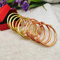 Pure Copper Non-Plated Bracelet Silk-Wrapped Glossy Red Copper Brass Bracelet Ethnic Style Push-Pull Copper Bracelet