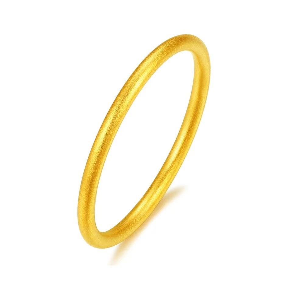 Vietnam Sand Gold Ancient Heritage Solid Bracelet Female Simulation Gold Shop Same Style Plain Ring Gold Bag Copper Bracelet Does Not Fade