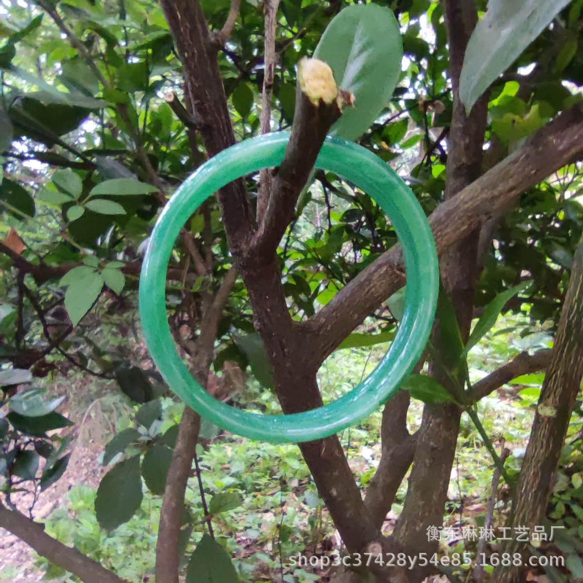Inner Diameter 62 Jingle Bracelet Glass Imitation Jade Bracelet Fine Bracelet Forbidden Step Ring Forbidden Step Ring Hanfu Accessories Bracelet Wholesale