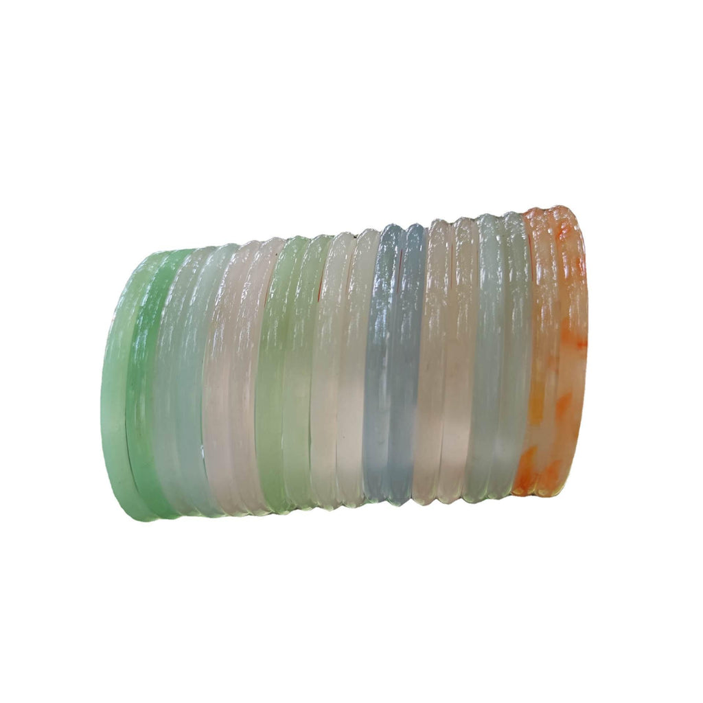 Inner Diameter 62 Jingle Bracelet Glass Imitation Jade Bracelet Fine Bracelet Forbidden Step Ring Forbidden Step Ring Hanfu Accessories Bracelet Wholesale