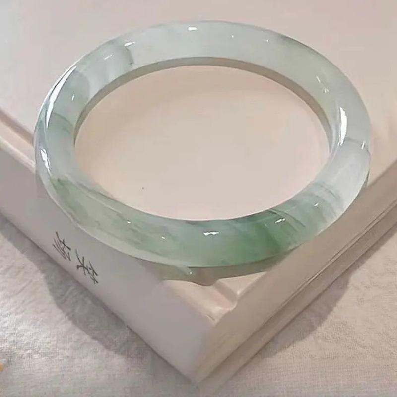 Xinjiang Tianshan Emerald Bracelet Semi-Floating Flower round Bracelet Beauty Bracelet Ins