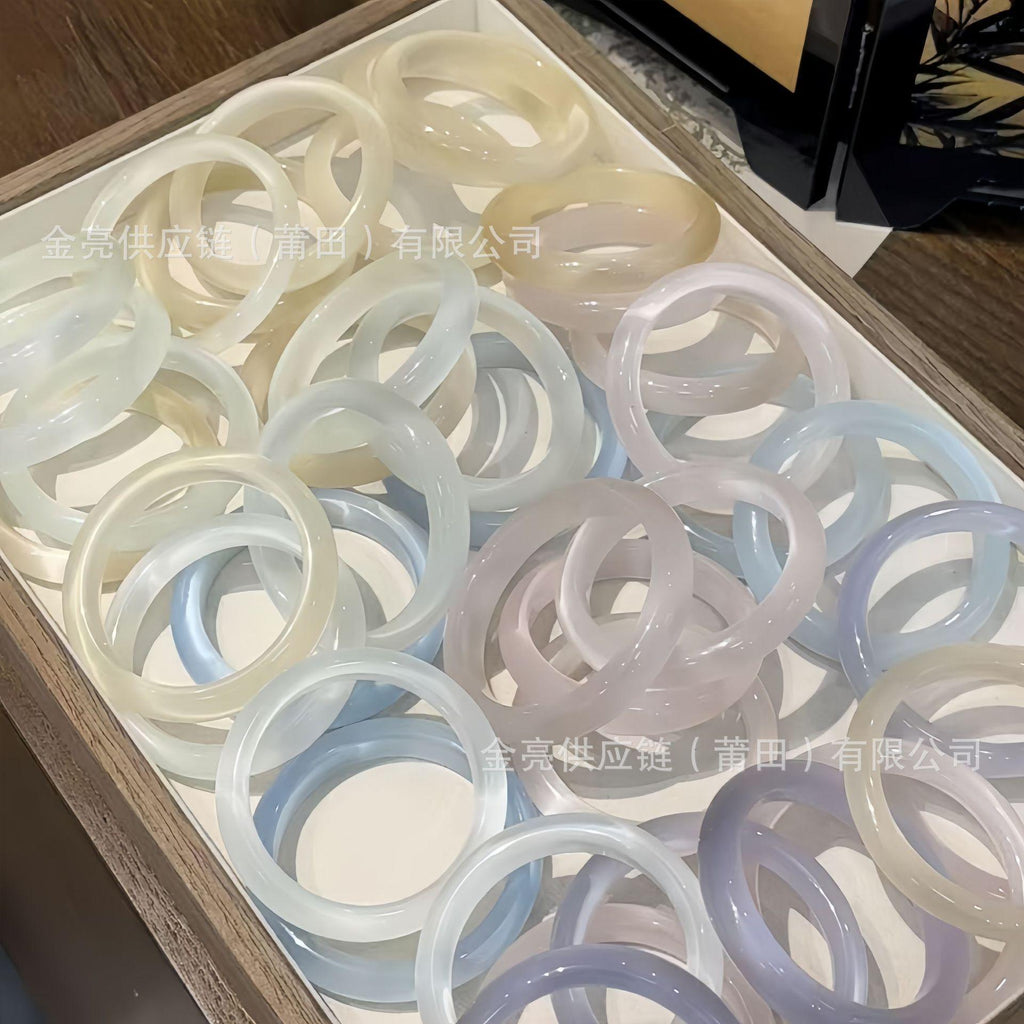 Direct Supply High-Grade Opal Bracelet White Moonlight Ice Blue Champagne Bracelet Glass Color Drainage Hot Gift