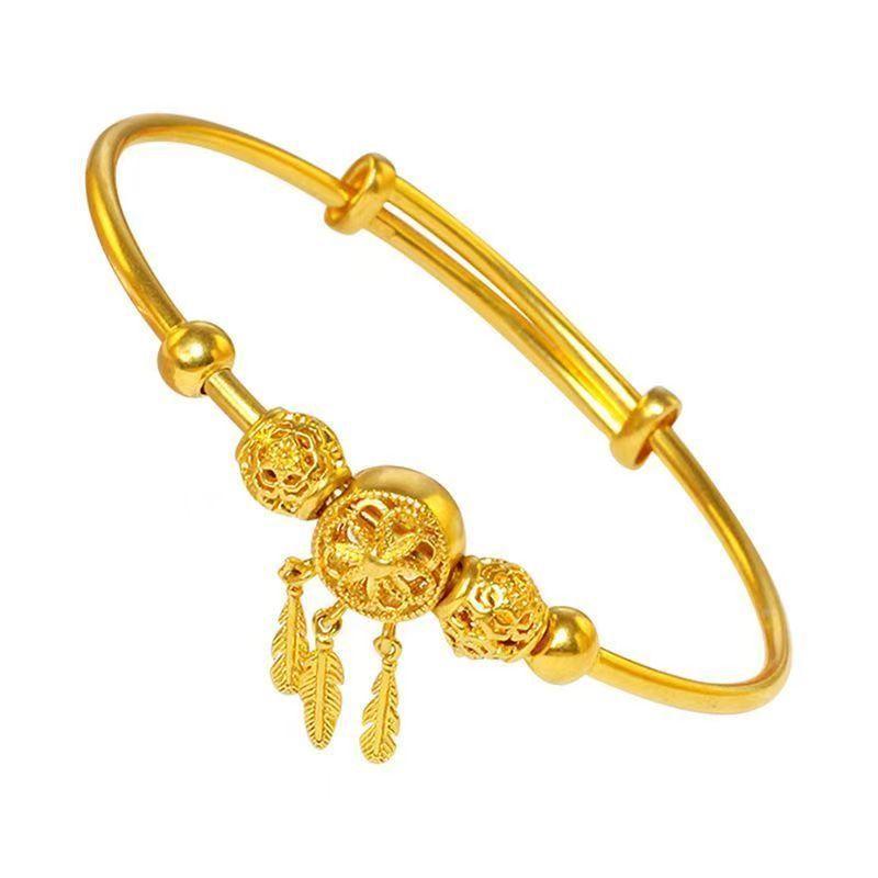 [High Quality] Dream Catcher Sand Gold Bracelet Female Online Popular Simple Cold Wind Push-Pull Bracelet All-Match