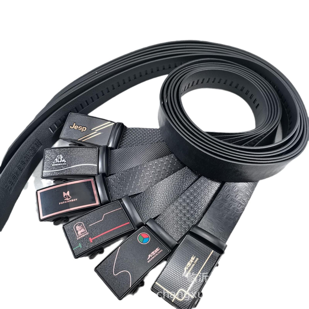 Factory Wholesale Men's Belt Aviation Belt Beef Tendon Belt Is Better than Cowhide Night Market Stall Supply Automatic Buckle