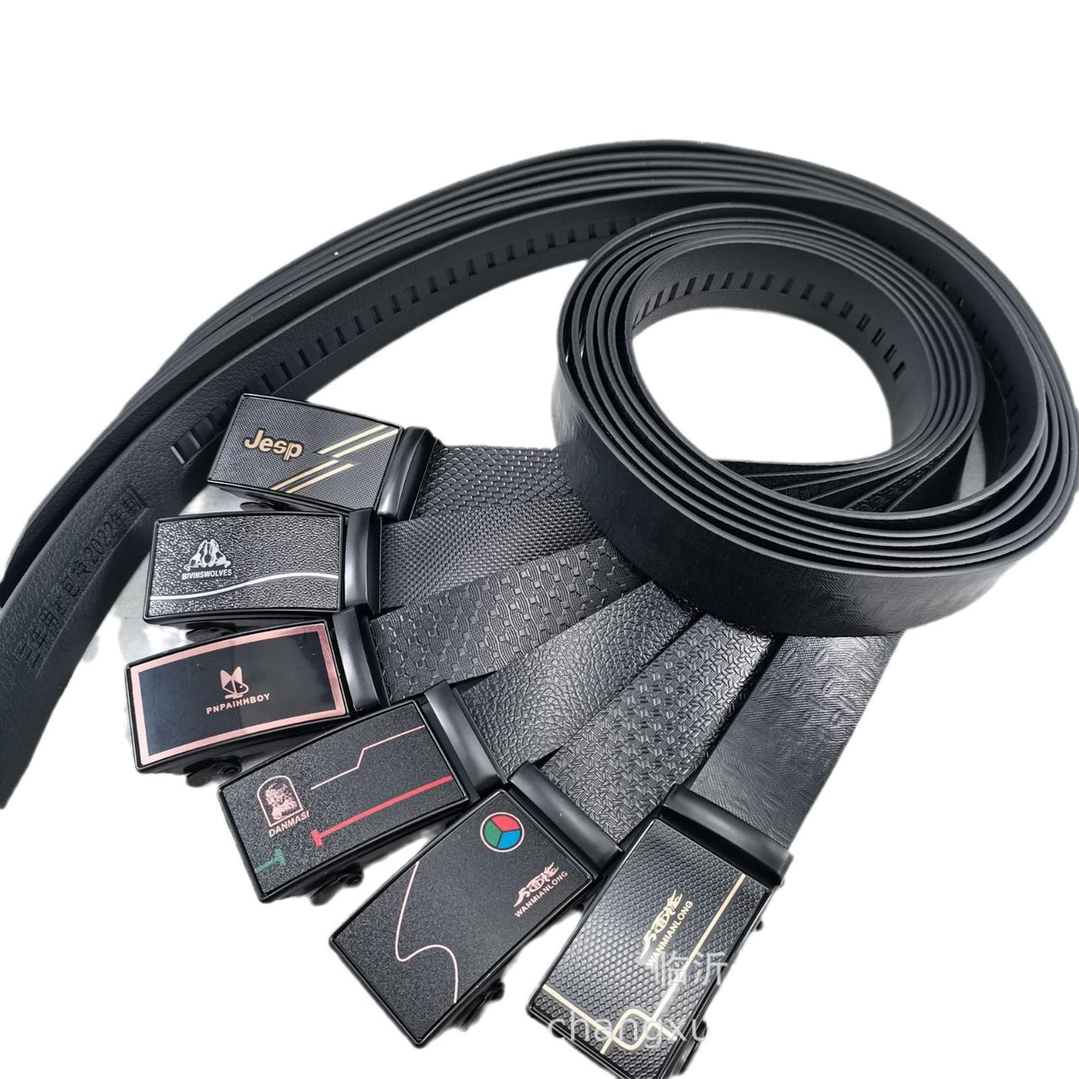 Factory Wholesale Men's Belt Aviation Belt Beef Tendon Belt Is Better than Cowhide Night Market Stall Supply Automatic Buckle