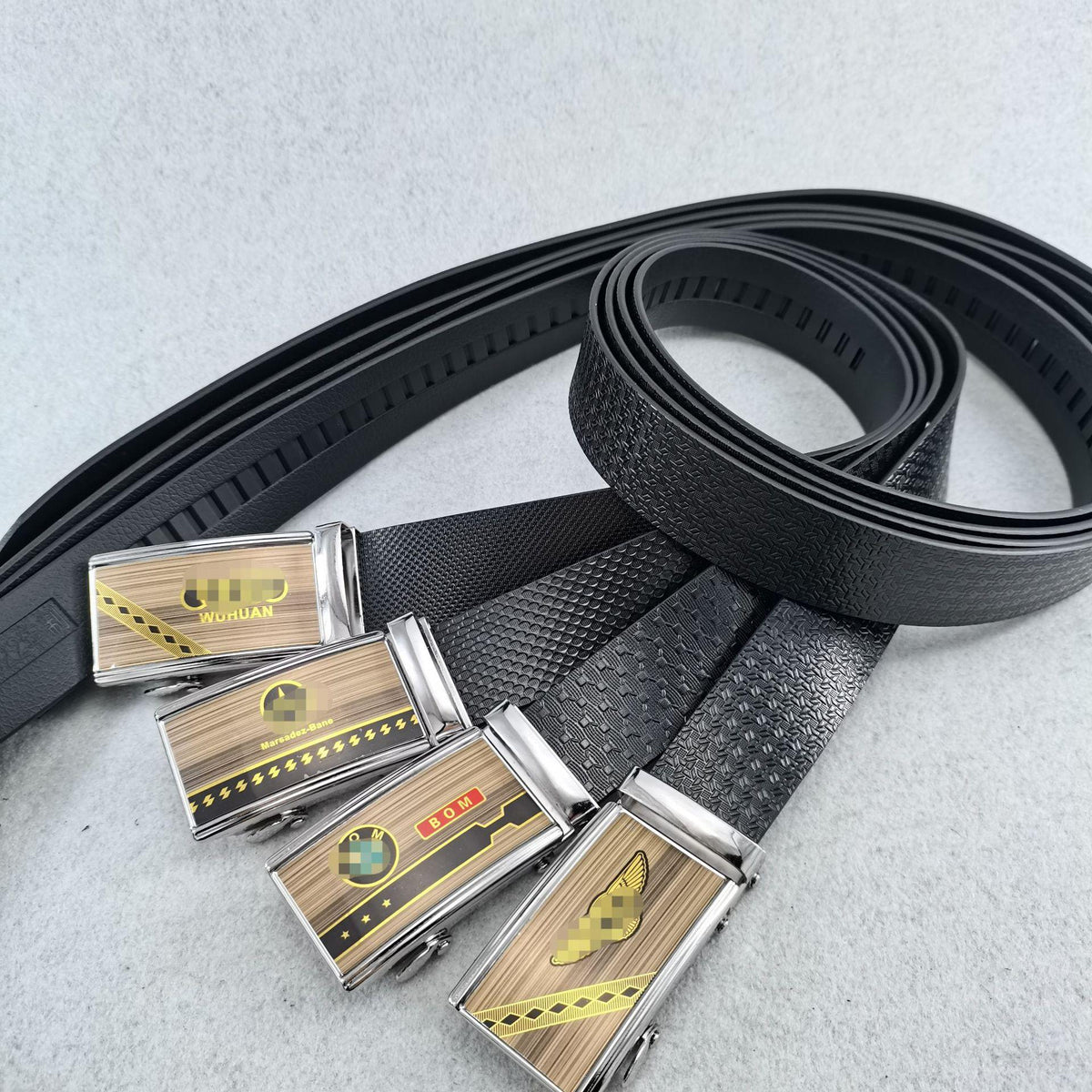 Factory Wholesale Men's Belt Aviation Belt Beef Tendon Belt Is Better than Cowhide Night Market Stall Supply Automatic Buckle