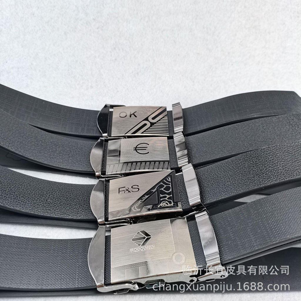 Factory Wholesale Men's Belt Aviation Belt Beef Tendon Belt Is Better than Cowhide Night Market Stall Supply Automatic Buckle