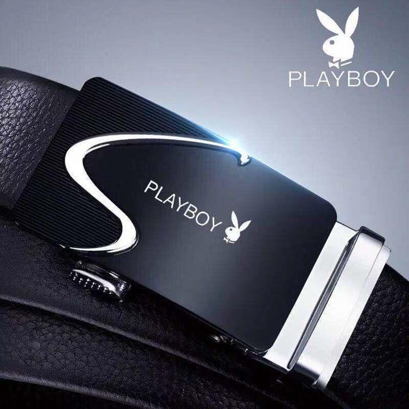 Wholesale Playboy Belt Men's Automatic Buckle Belt Business Soft Leather Pants Belt Men's High-End Pants Belt