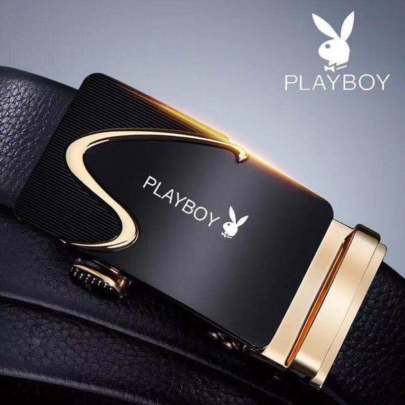 Wholesale Playboy Belt Men's Automatic Buckle Belt Business Soft Leather Pants Belt Men's High-End Pants Belt