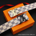 Cowhide Belt Fashionable Letter V New Versatile Classic Casual Jeans Belt Manufacturer Belt Men's Automatic Buckle V
