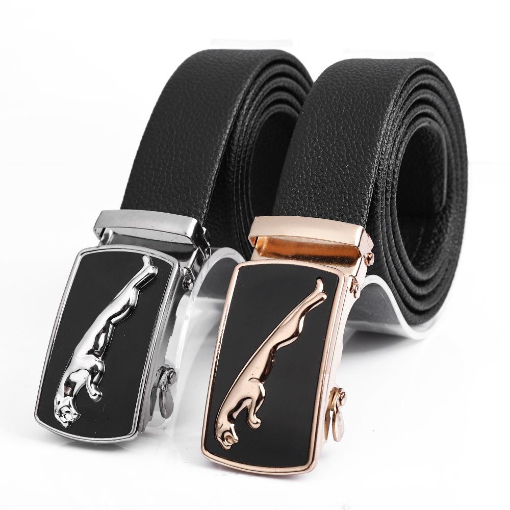 Men's Business Casual Belt Fashion Leopard Automatic Buckle Belt Fast Hand TikTok Live Gift Pants Belt Wholesale