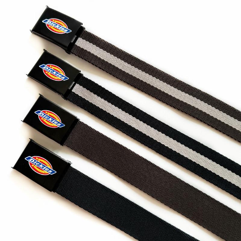 European and American Fashion Brand Men's Canvas Belt Letter Casual Woven Pants Belt Versatile Pure Cotton Thin Young Student Belt
