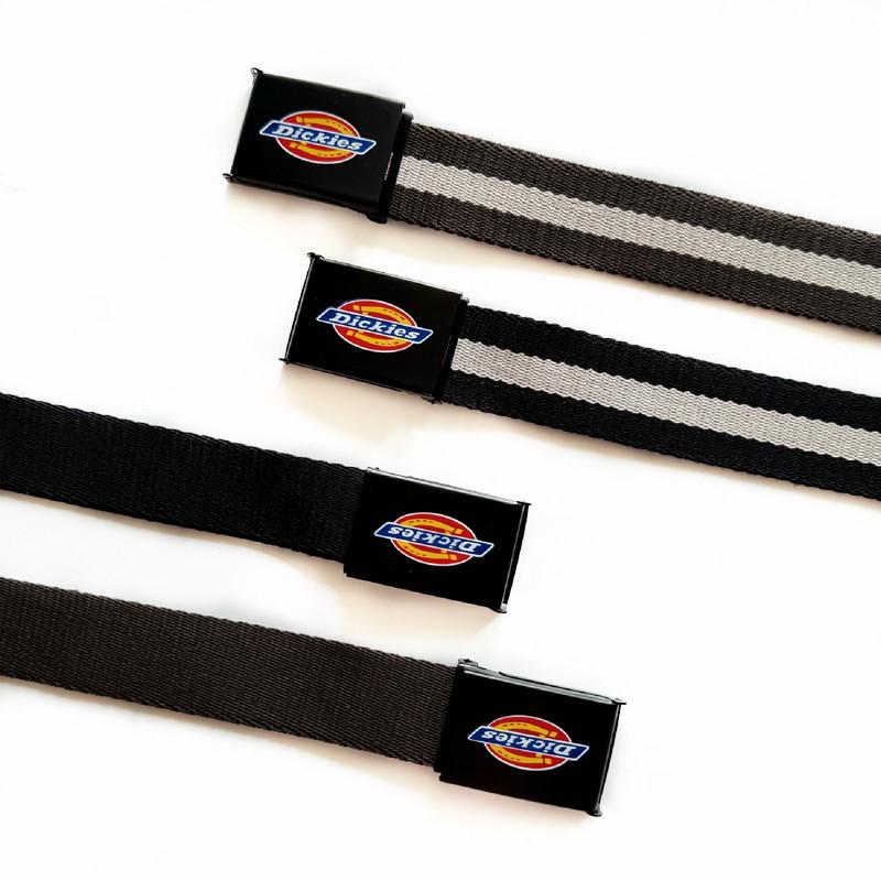 European and American Fashion Brand Men's Canvas Belt Letter Casual Woven Pants Belt Versatile Pure Cotton Thin Young Student Belt