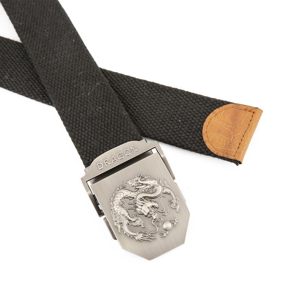 Outdoor Thickened Tactical Belt Men's Alloy Aircraft Automatic Buckle Cotton Belt Battlefield Trend Canvas Pants Belt Wholesale