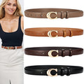 Letter C Buckle Belt Women's Jeans Belt Women's Fashion All-Match Decorative Pu Belt Autumn and Winter Batch Bohemian Style