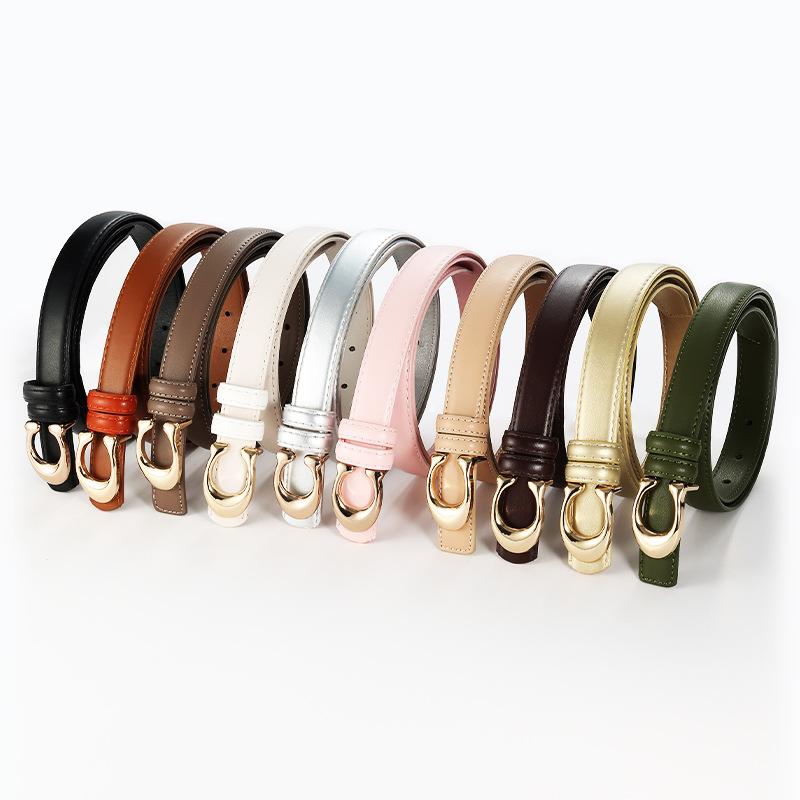 Letter C Buckle Belt Women's Jeans Belt Women's Fashion All-Match Decorative Pu Belt Autumn and Winter Batch Bohemian Style