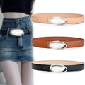 D Letter Oval Metal Snap Button Men and Women All-Match Decorative Belt Fashion Match Factory Direct Sales Bohemian